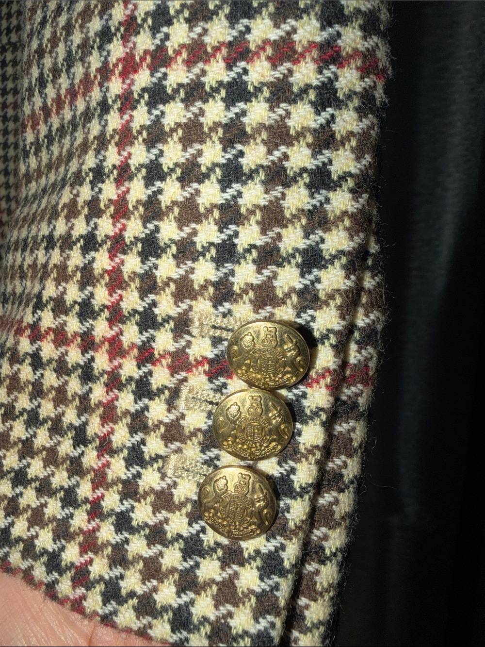 J. Crew Houndstooth Blazer in Black, White & Red - Picture 2 of 3